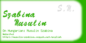 szabina musulin business card